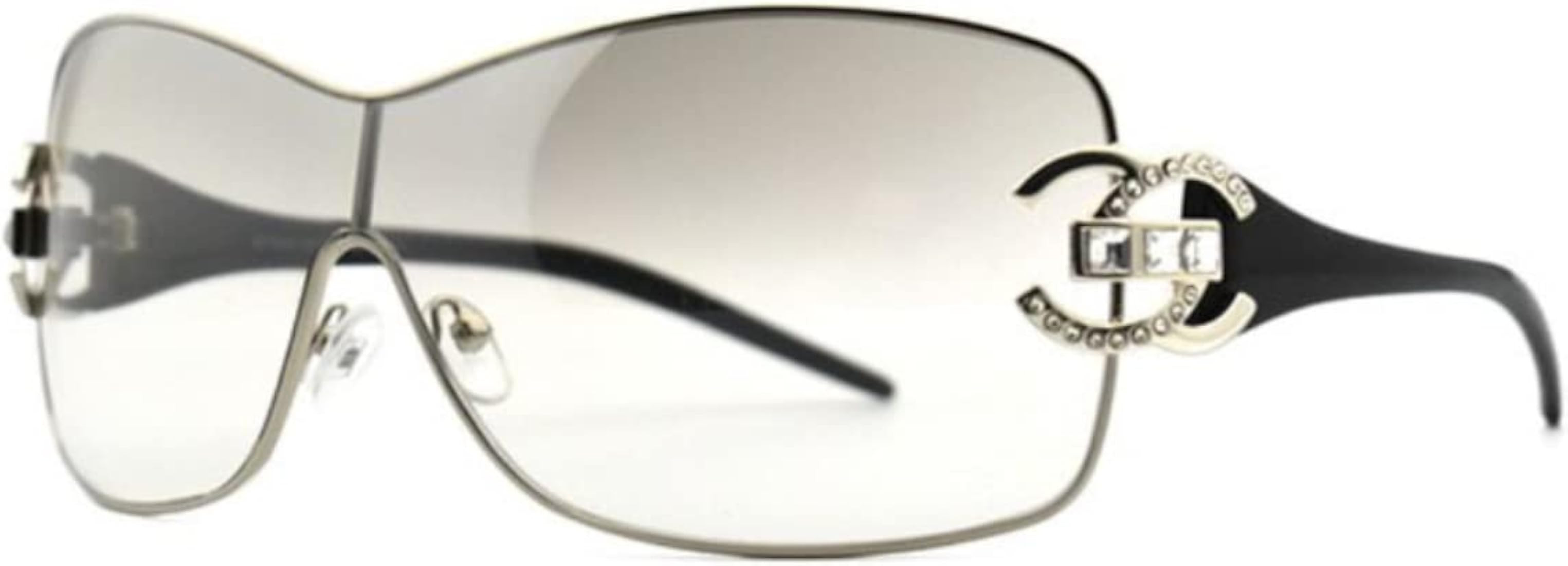 DUPER, diamond rimless sunglasses, rimless wrap around sunglasses, y2k sunglasses, wrap around di... | Amazon (US)
