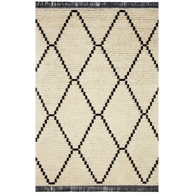 Chris Loves Julia x Loloi Alice Cream/Charcoal 5'-2" x 7'-6" Area Rug | Walmart (US)