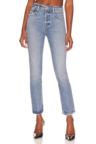 AGOLDE Riley Long Straight in Cove from Revolve.com | Revolve Clothing (Global)