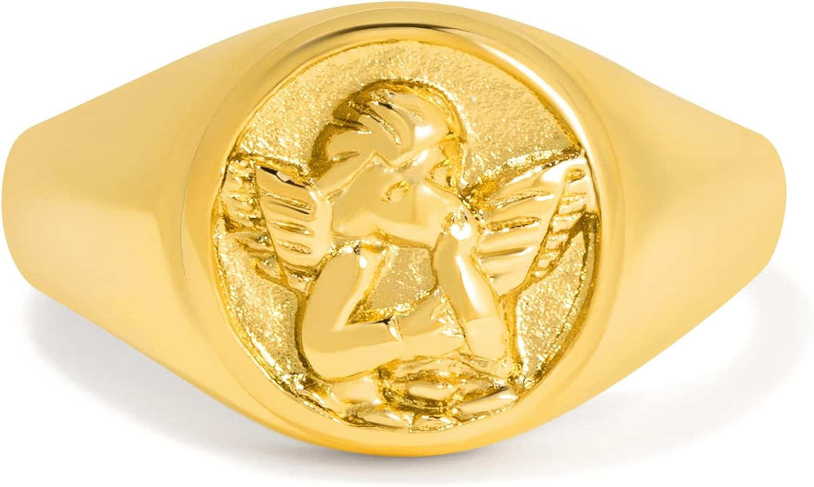 BENIQUE Chunky Rings, Gold Signet Dome Croissant Pinky Stackable Ring for Women Men, Non-Tarnish ... | Amazon (US)