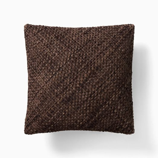 Heathered Basketweave Wool Pillow Cover | West Elm (US)