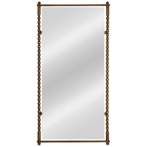 Cast Metal Framed Tall Wall Mirror, Antique Brass Finish | Lamps Plus