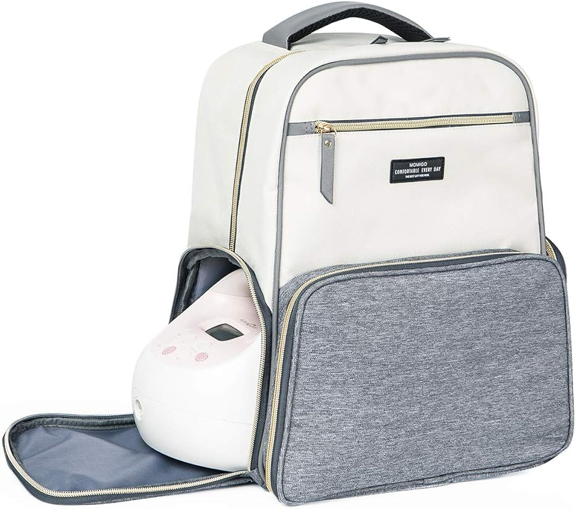 Breast Pump Backpack Diaper Bag - Multi-Function Mommy Outdoor Working Backpack with Insulation P... | Amazon (US)