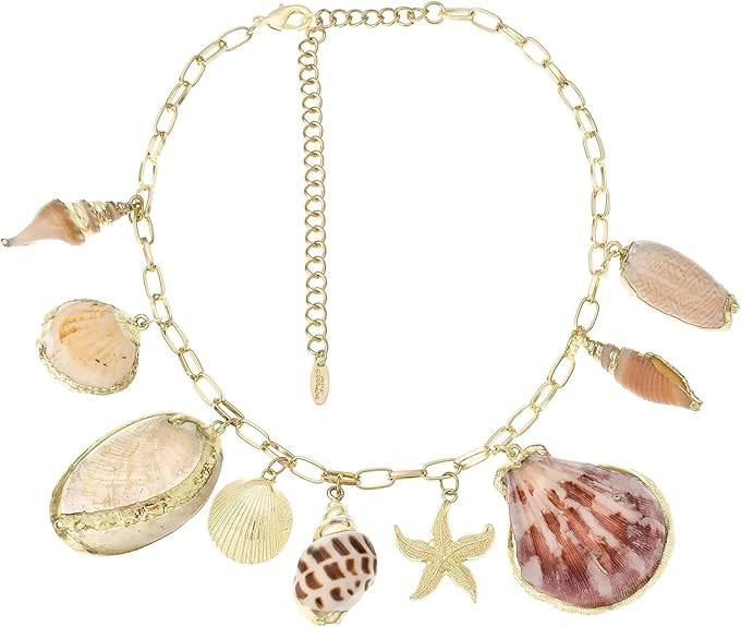 Ettika Necklace for Women. Private Island 18k Gold Plated Assorted Shell Necklace. Fashion Jewelr... | Amazon (US)