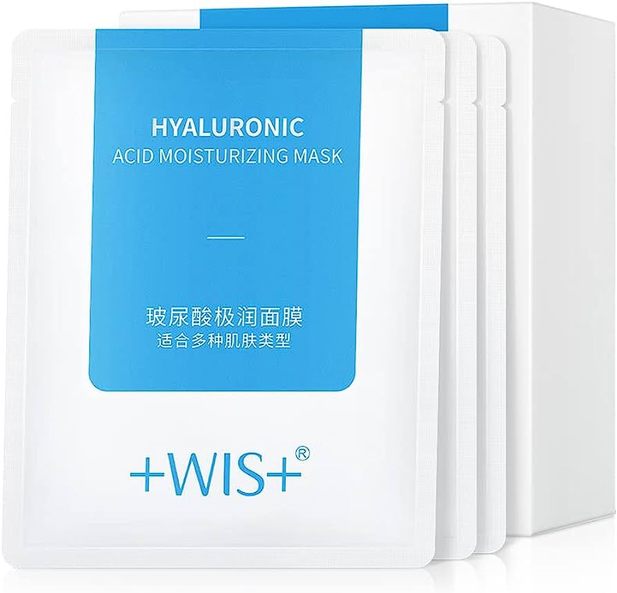 +WIS+ Hyaluronic Acid Essence 24 Sheet Mask，with Aloe Vera, Vitamin B5, Deep Hydration and Mois... | Amazon (US)