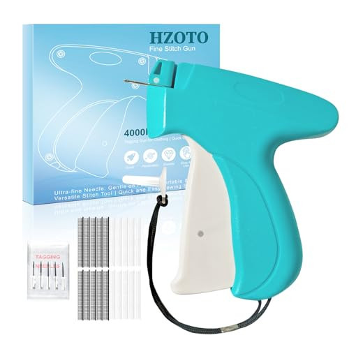 Mini Stitch Gun for Clothes, Tagging Gun & Easy Stitch Hemming Gun for Clothing, Quick Cloth Fixer Tool Kit with 2 Needles, 1500 Black & 1500 White Plastics Fasteners | Amazon (US)