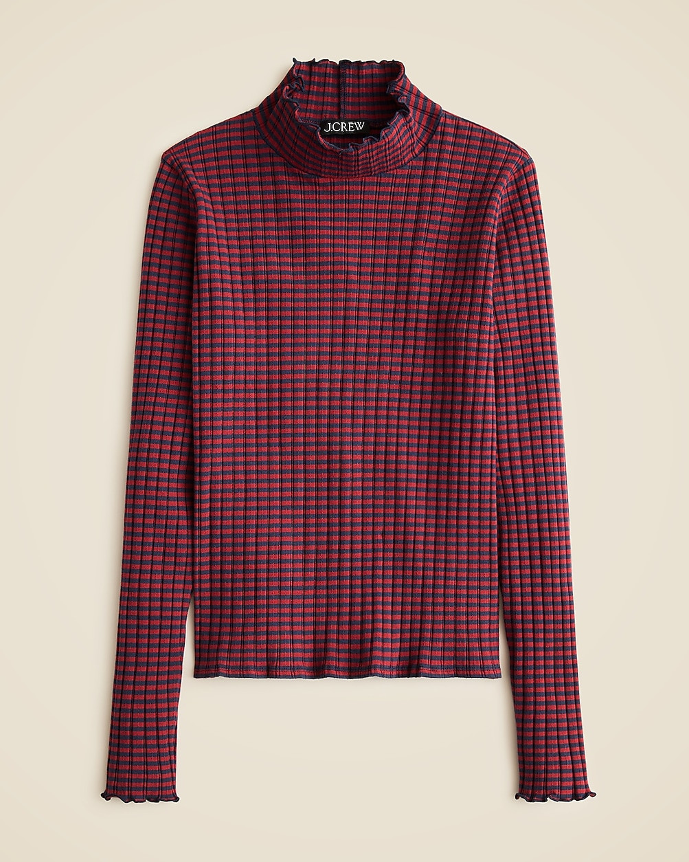 Pointelle knit turtleneck in stripe | J. Crew US