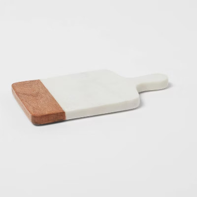 10" x 6" Marble and Wood Serving Board - Threshold™ | Target