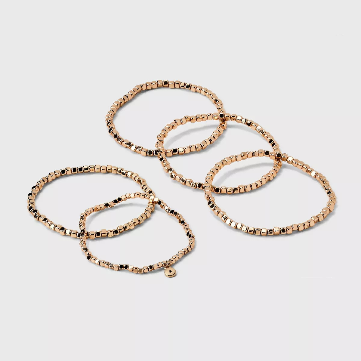 Beaded Stretch Bracelet Set 5pc - Universal Thread™ Gold | Target