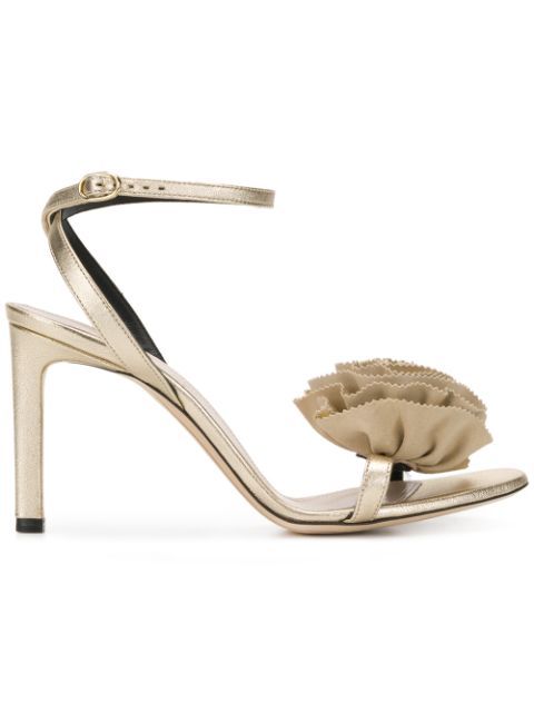 Nina Riccifloral embellished sandals | FarFetch Global