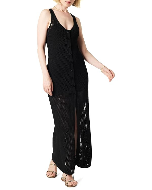 The Drop Women’s Button Front Mixed Pattern Crochet Maxi Dress | Amazon (US)