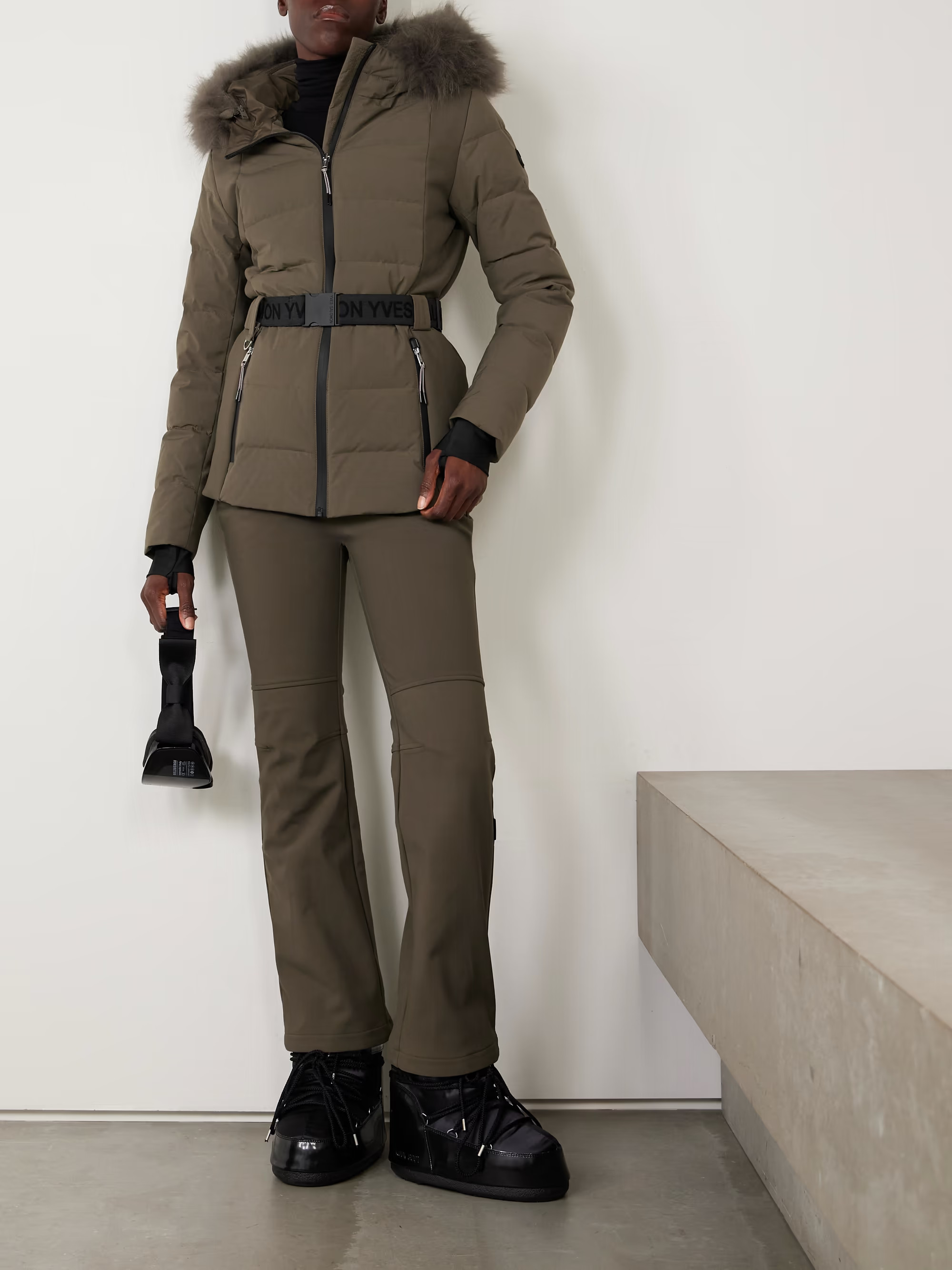 Belted shell down ski jacket | NET-A-PORTER (US)