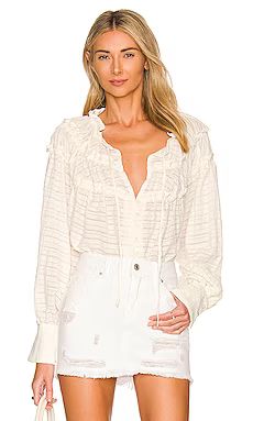 Free People Hailey Blouse in Ivory from Revolve.com | Revolve Clothing (Global)