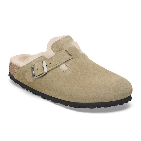Boston Shearling Suede Leather Taupe | BIRKENSTOCK | Birkenstock USA