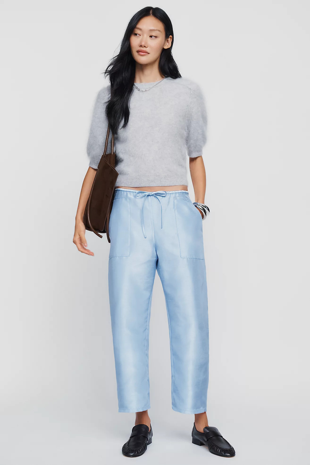 Maeve Marnie Taffeta Tapered Pants | Anthropologie (US)