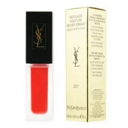 Yves Saint Laurent Tatouage Couture Velvet Matte Cream - 201 Rouge Tatouage 0.2 oz Lipstick | Walmart (US)