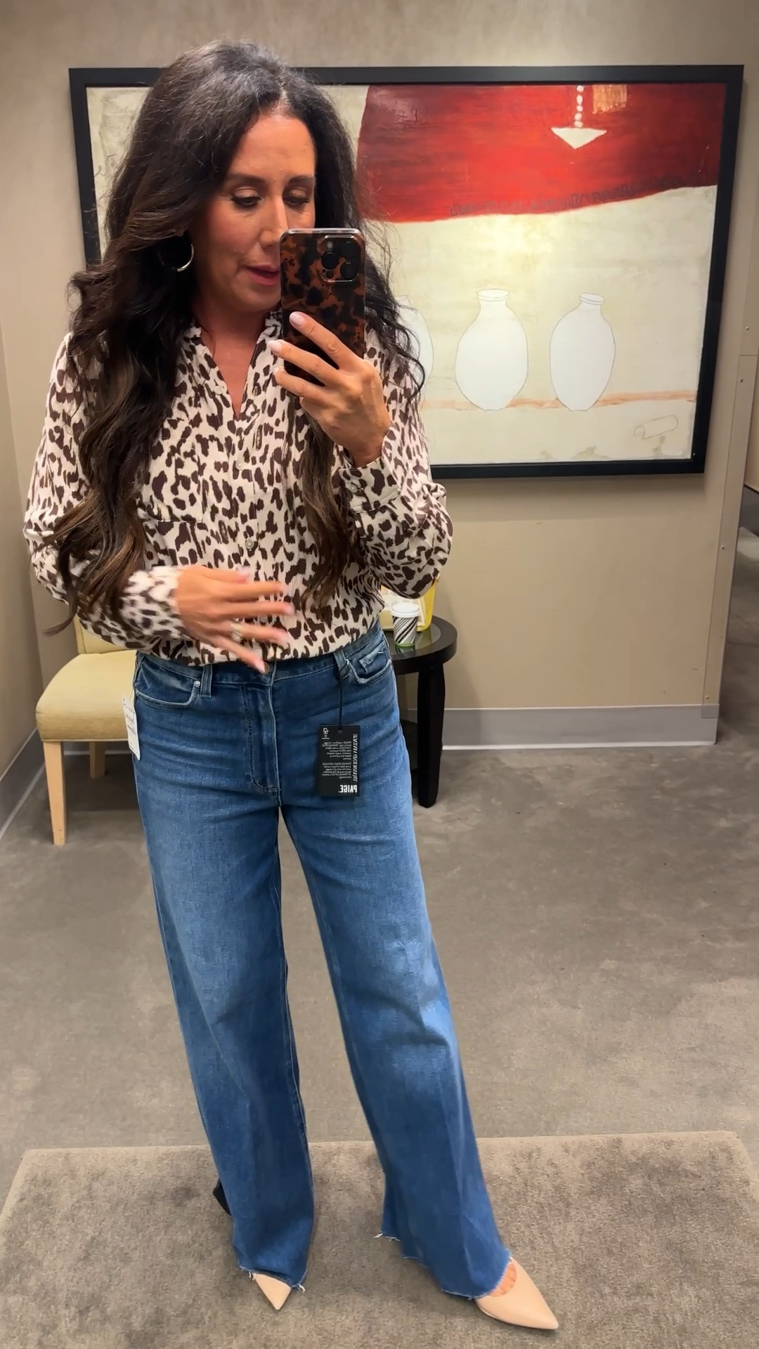 NSALE rail leopard blouse 
Paige wide leg denim 

#LTKSaleAlert
