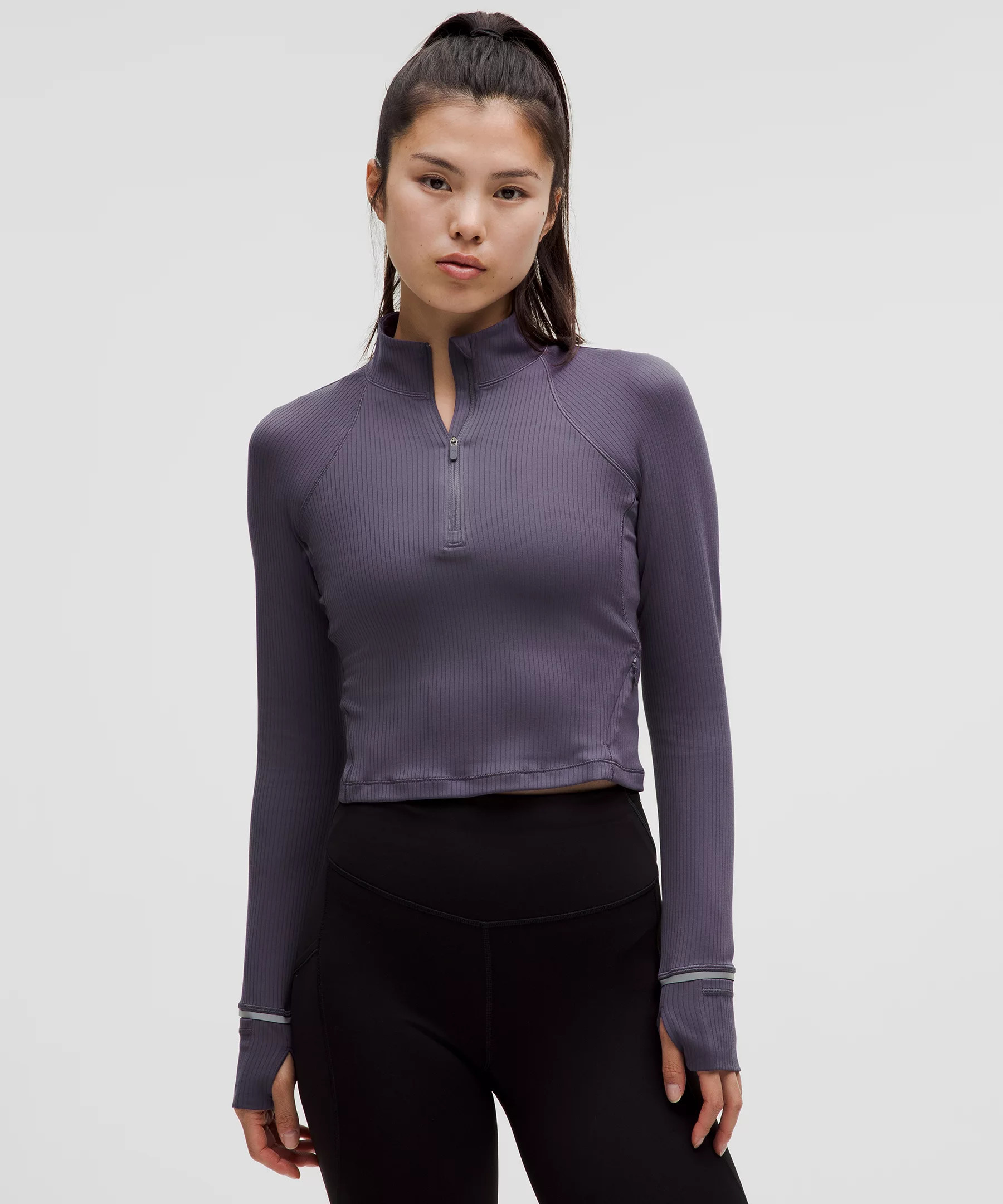 It's Rulu Ribbed Cropped Half Zip | Lululemon (US)