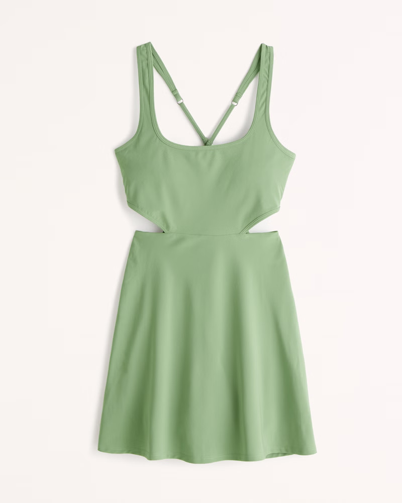 Women's Side Cutout Traveler Mini Dress | Women's Dresses & Jumpsuits | Abercrombie.com | Abercrombie & Fitch (US)