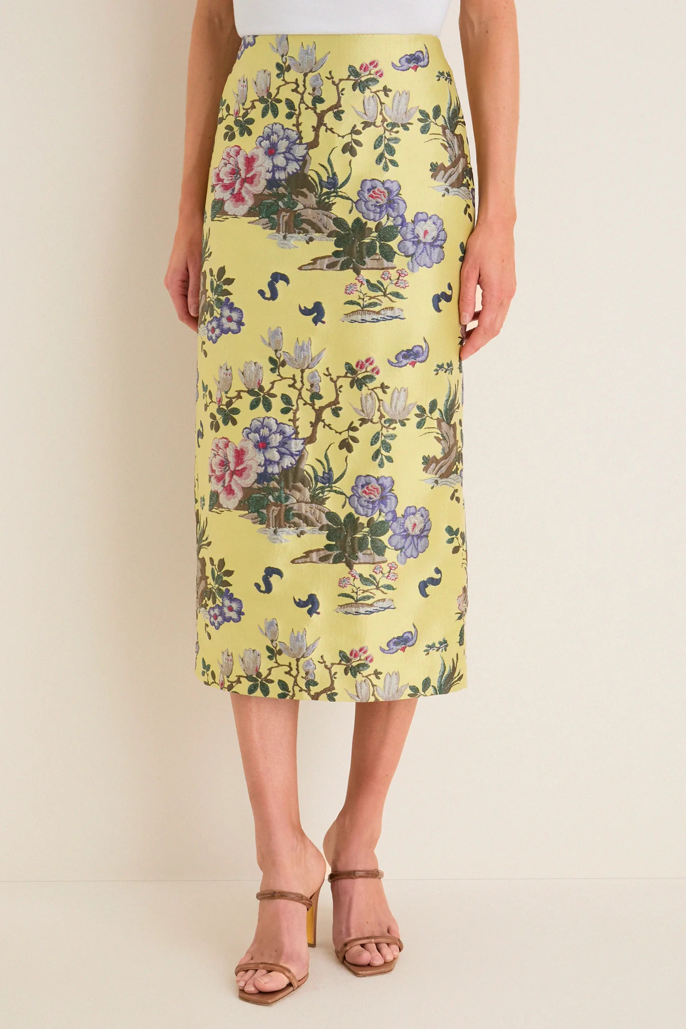 Gilded Chinoiserie Jacquard Ellington Skirt | Tuckernuck (US)