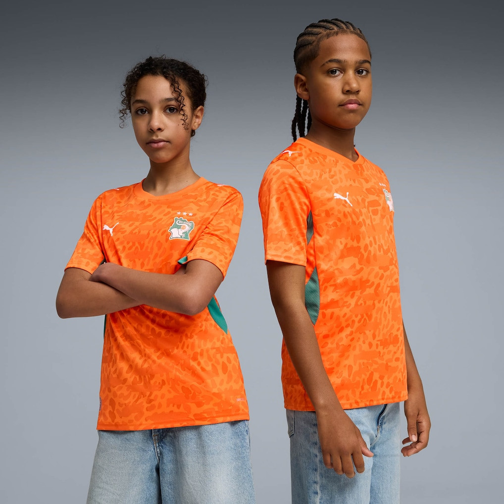 Ivory Coast National Team Puma Youth 2026 Home Replica Jersey - Orange | Fanatics