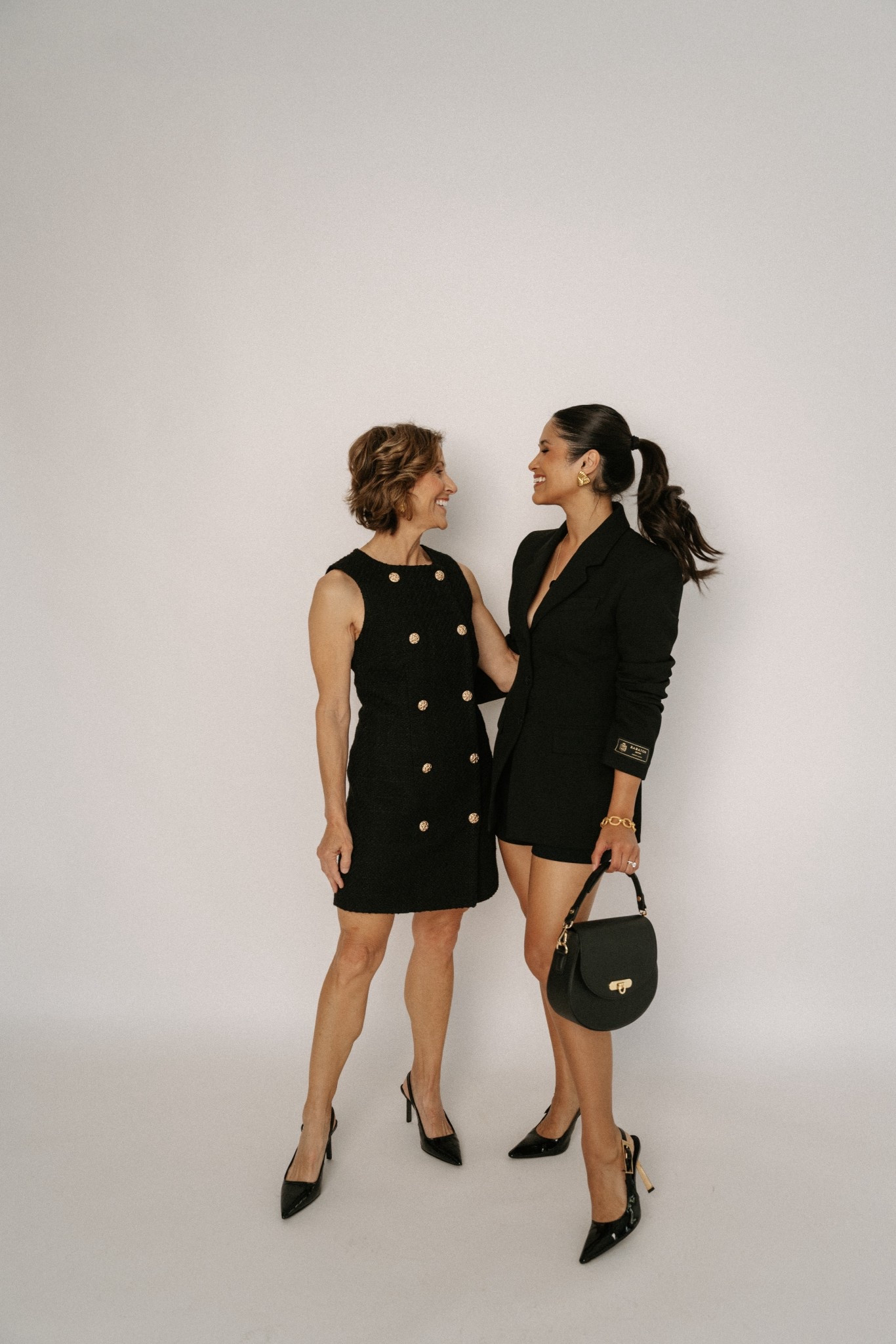 Linking our chic black outfits from our podcast photo shoot. I’m wearing a sz 4 in both and my mom is wearing a size zero in her dress.
Take 20% OFF my black Sophia bag with code: HAUTE20

#LTKootd #LTKPetite #LTKOver40