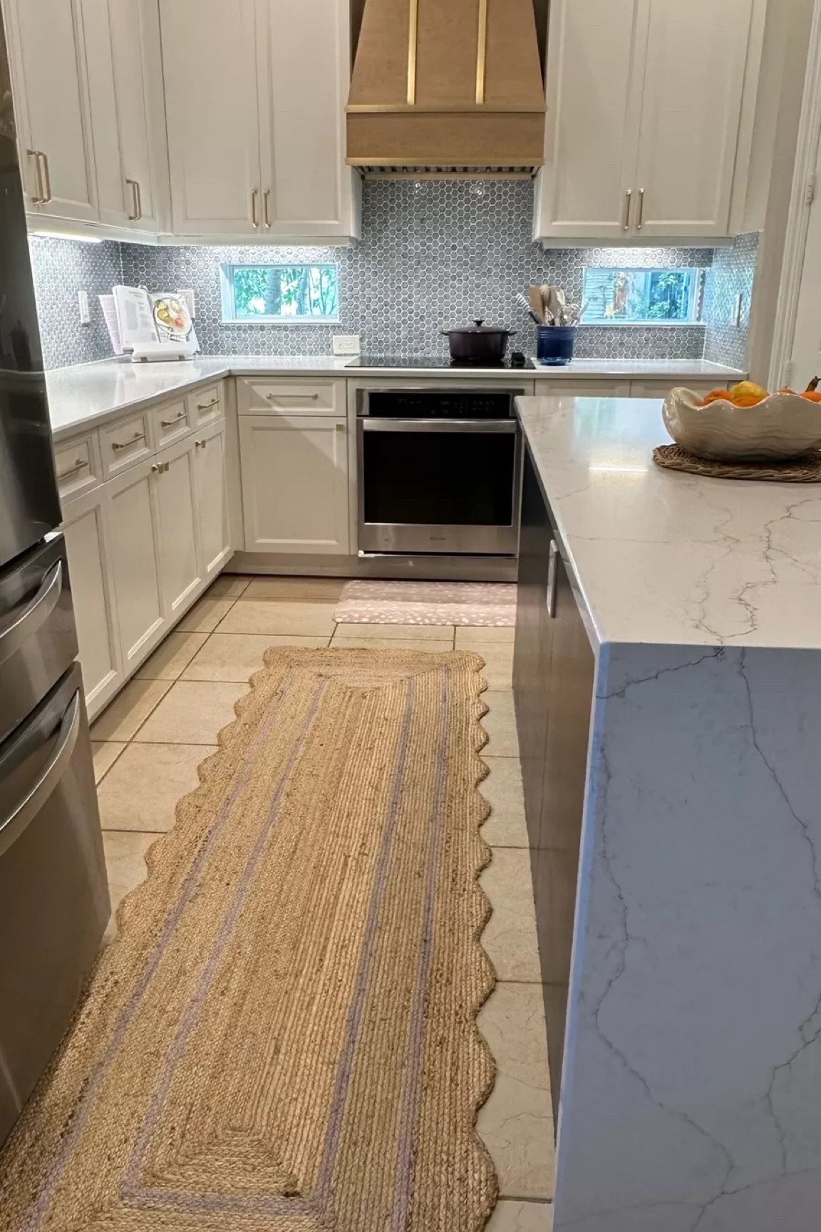 My run scalloped runner comes in multiple sizes and colors! I have the grey which pulls lavender. Comes in 2x3 up to 9x12 rug options! Grandmillennial rug

#LTKhome #LTKsalealert