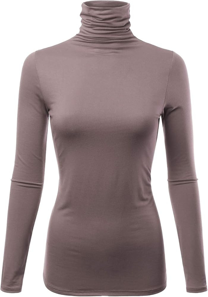 FASHIONOLIC Womens Premium Long Sleeve Turtleneck Lightweight Pullover Top Sweater (S-3X, Made in... | Amazon (US)