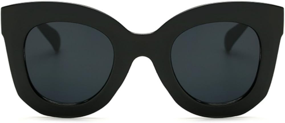 Butterfly Sunglasses Semi Cat Eye Glasses Plastic Frame Clear Gradient Lenses | Amazon (US)