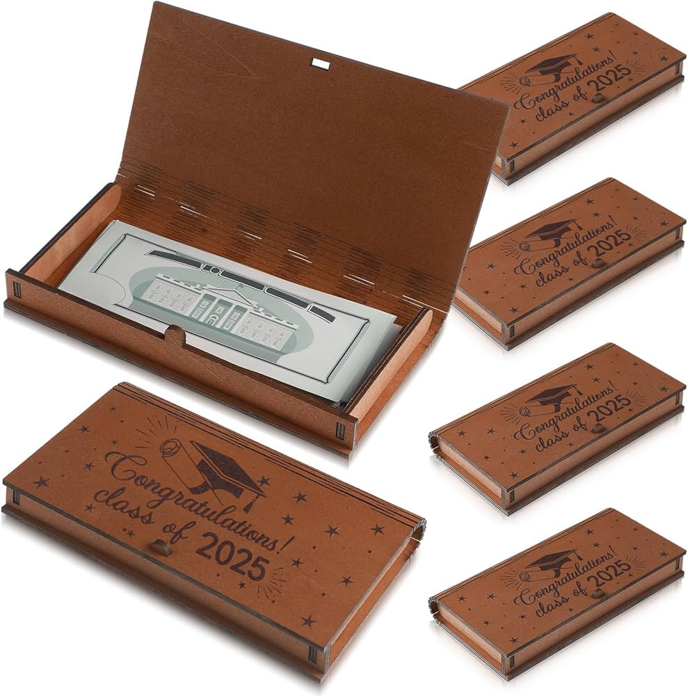 4 Pcs Graduation Wooden Money Holder 2025 Graduation Gift Class of 2025 Money Box for Cash Gift C... | Amazon (US)