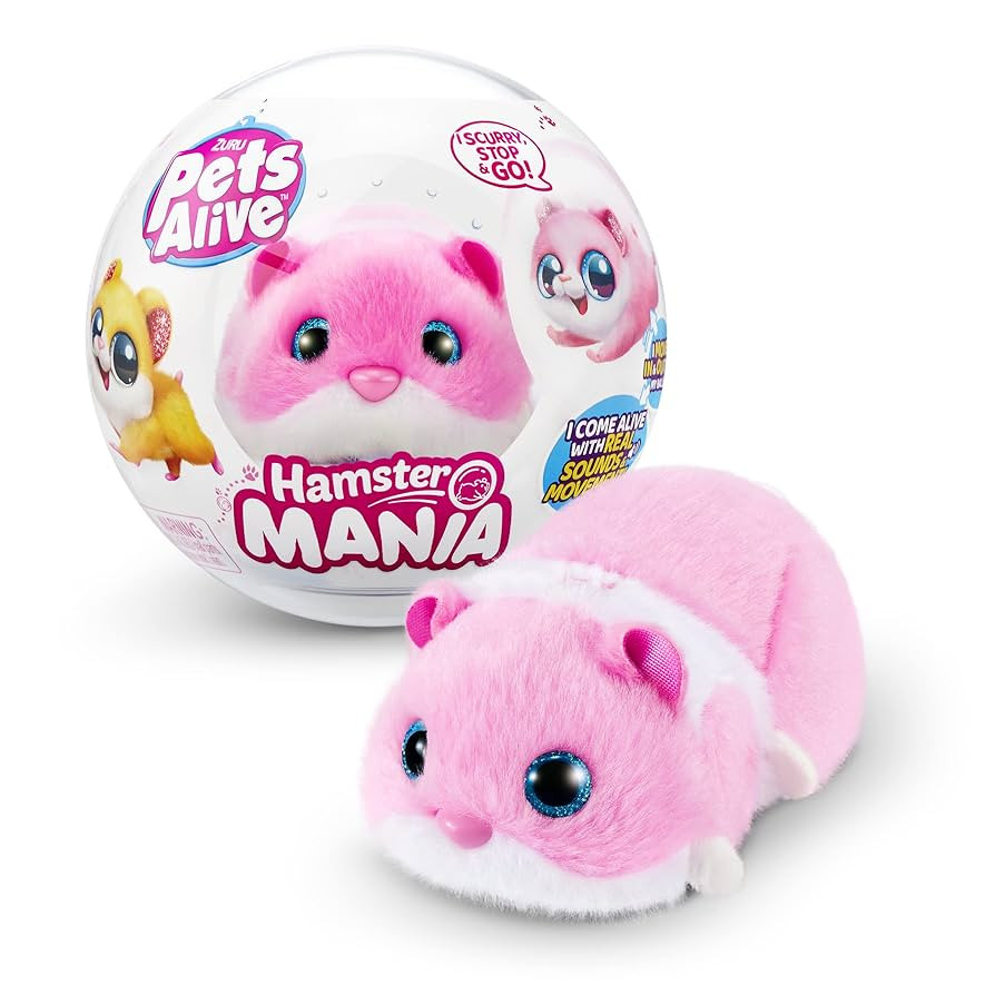 Pets Alive Hamstermania (Pink) by ZURU Hamster, Electronic Pet, 20+ Sounds Interactive, Hamster B... | Amazon (US)