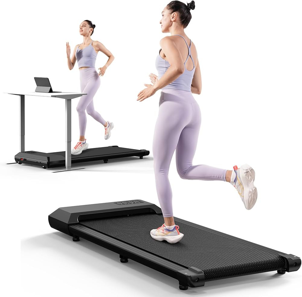 DeerRun Walking Pad 2 in 1 Under Desk Treadmill, 2.2HP Low Noise Walking Pad Running Jogging Mach... | Amazon (US)