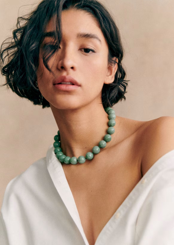 Danae Necklace - Vintage Blue - Resin - Sézane | Sezane Paris - US