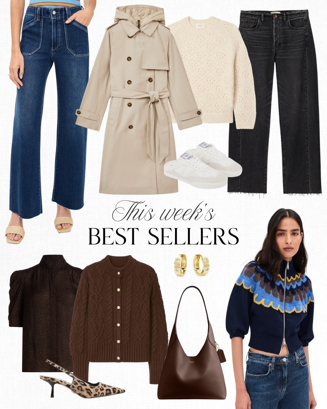 This week's best sellers feature a few of my favorite pieces that are currently on the friends & family sales happening right now! I own this Gillian blouse in multiple colors but the subtle leopard print is truly perfect for fall. You may already know but the Paige Anessa jeans are one of my favorite styles and I love that this pair is included on the sale. I  added a few similar alternatives below  

#LTKFindsUnder100 #LTKFallSale #LTKSaleAlert