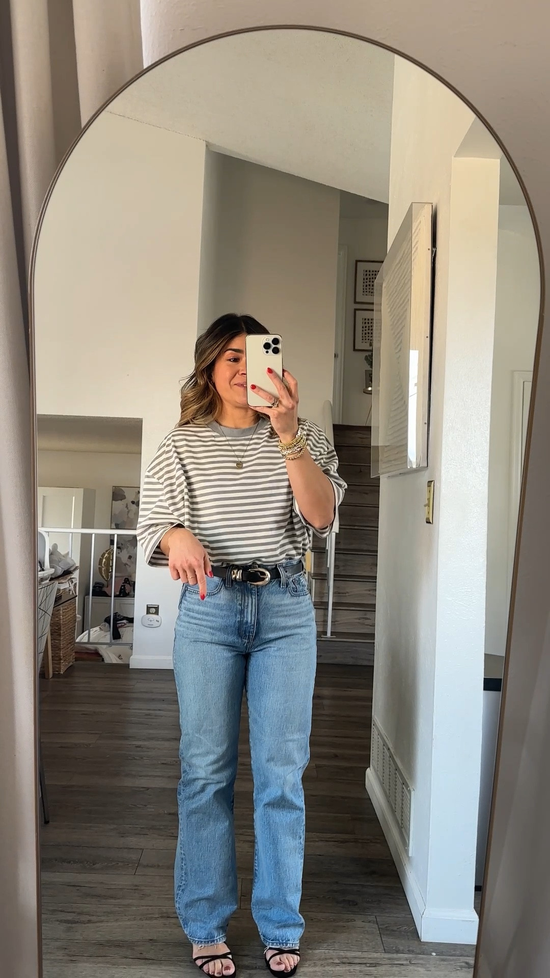 The perfect spring and summer tee! It comes in an a bunch of colors and feels luxe! Love how soft it is! Wearing size small.
Take 25% off my favorite straight leg jeans by Madewell jeans! They run tts, I’m wearing size 25. 

#LTKootd #LTKstorytime #LTKgrwm