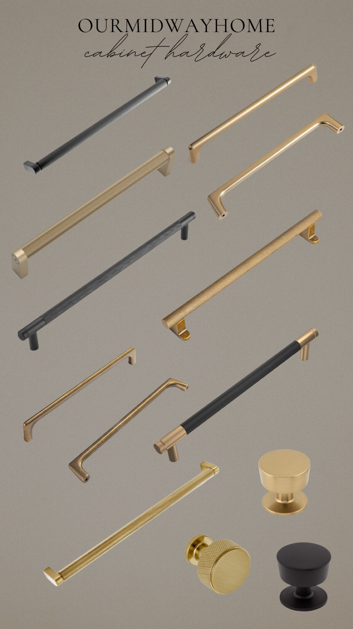 A round up of beautiful cabinet hardware. I love a knurled texture detail. I have the Amwell bar pulls and Essex knobs in my home 

#LTKHome #LTKStyleTip #LTKSaleAlert