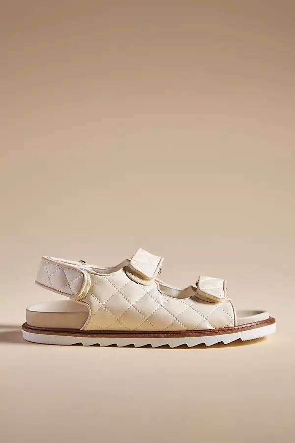 Pilcro Quilted Slingback Sandals By Pilcro in Beige Size 38 | Anthropologie (US)