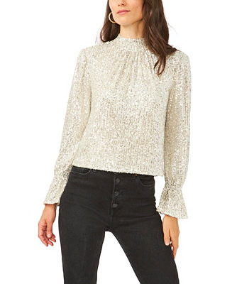 1.STATE Women's Sequin Drape Back Top & Reviews - Tops - Women - Macy's | Macys (US)