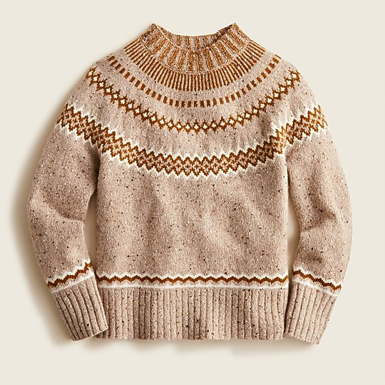 Cashmere Fair Isle yoke sweater | J. Crew US