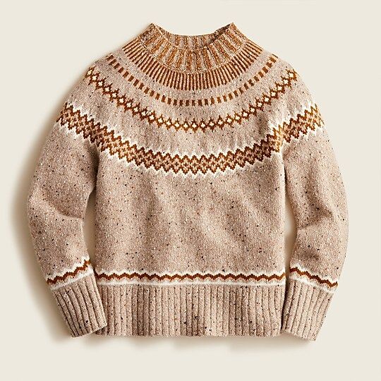 Cashmere Fair Isle yoke sweater | J.Crew US