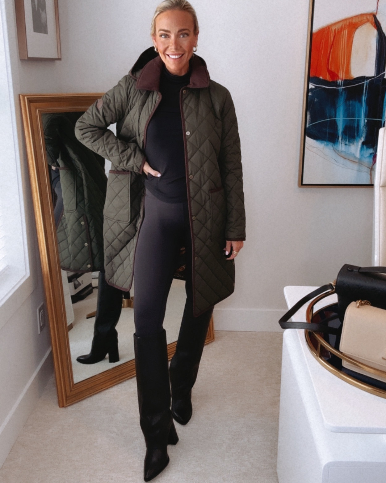 This new jacket is literally out of this world. good! 🐻I am wearing a small in the jacket and extra small in the turtleneck and extra small in the leggings and a nine in the boots. 👢 

I love all three of these boot & bootie options from the Nordstrom sale! The square toe bootie is the one I kept because it is different from all the typical pointed toe booties 🤌 BUT these pointed toe booties are waterproof and have a comfy western vibe ✨ Lastly, these boots that come up to your knee make your legs look so stinkin skinny!!!! So many GREAT choices! ❤️

If you need a long jacket that is not ultra heavy and not super light but just that perfect in between weight - this is THE ONE! It is BEAUTIFUL IRL and now my new favorite jacket for fall & winter! 

Happy shopping ladies! Enjoy one of my most favorite things from the Nordy Sale!🤌🤌🤌

Xoxo-your girl for the latest beauty & fashion trends,
CeCe 🙏🙌🍂🍁❄️🐻🔥⭐️👏🤌

#LTKWorkWear #LTKSeasonal #LTKFindsUnder50 #LTKBeauty #LTKStyleTip #LTKFindsUnder100 #LTKMidSize #LTKTravel #LTKVacationOutfits #LTKFitness #LTKOver40 #LTKParties #LTKU #LTKSaleAlert #LTKVideo #LTKBump #LTKShoeCrush #LTKActive #CorMyerStyle #Concert #Vacation #LTKShoeCrush #LTKBump #LTKFamily #LTKPlusSize #LTKSummerSales 

#LTKShoeCrush #LTKSeasonal #LTKxNSale