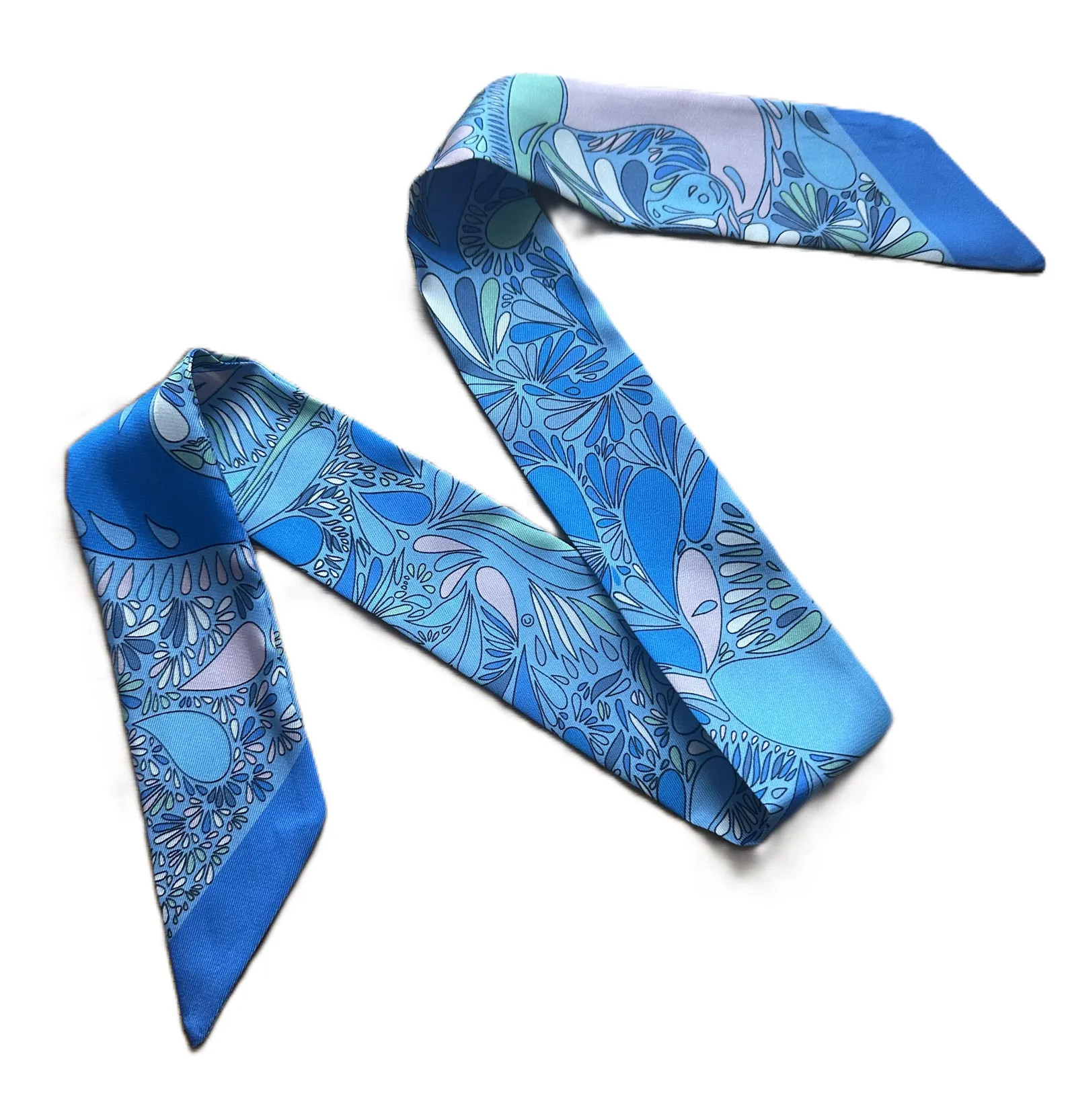 Paisley Print Satin Scarf: Skinny Polyester Hair Scarf - Etsy | Etsy (US)