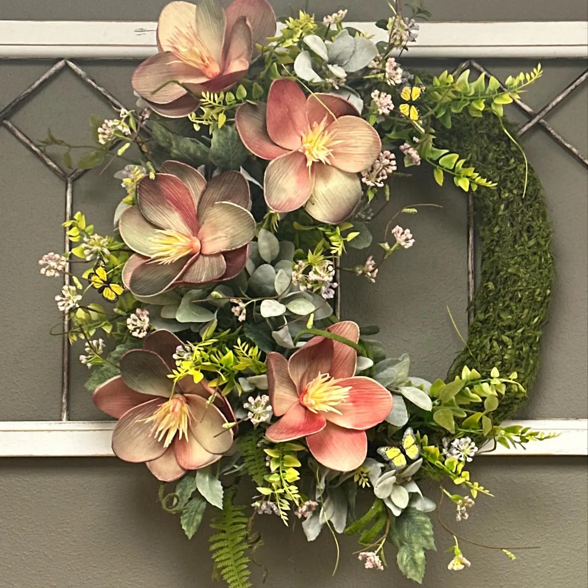 Mushroom Pink Polkadot Spray 22", Spring Wreath Embellishment 63249PK - Etsy | Etsy (US)