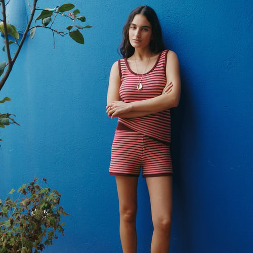 Striped Knitted Shorts | La Redoute (UK)
