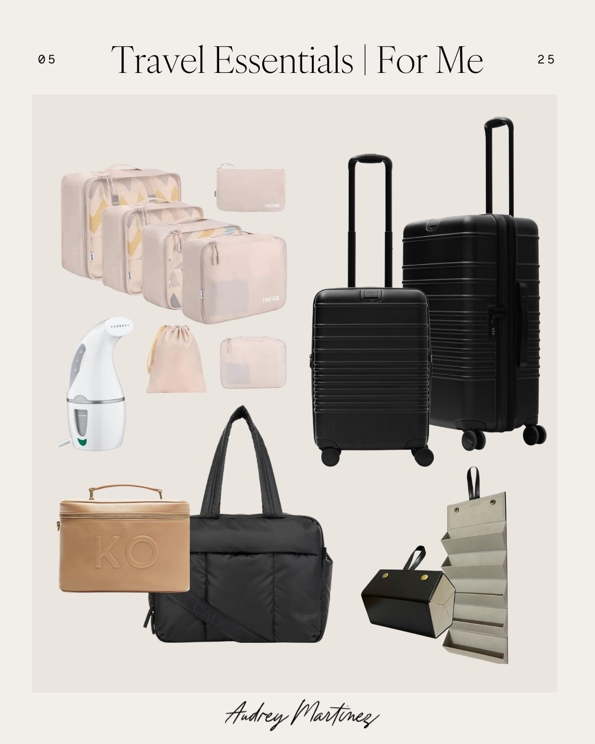 My favorite travel items! 

Luggage set, packing cubes, steamer, travel steamer, travel essentials, packing list, vacation packing, carry on bag, duffle, makeup case, sunglasses storage 

#LTKTravel #LTKStyleTip

#LTKStyleTip #LTKTravel
