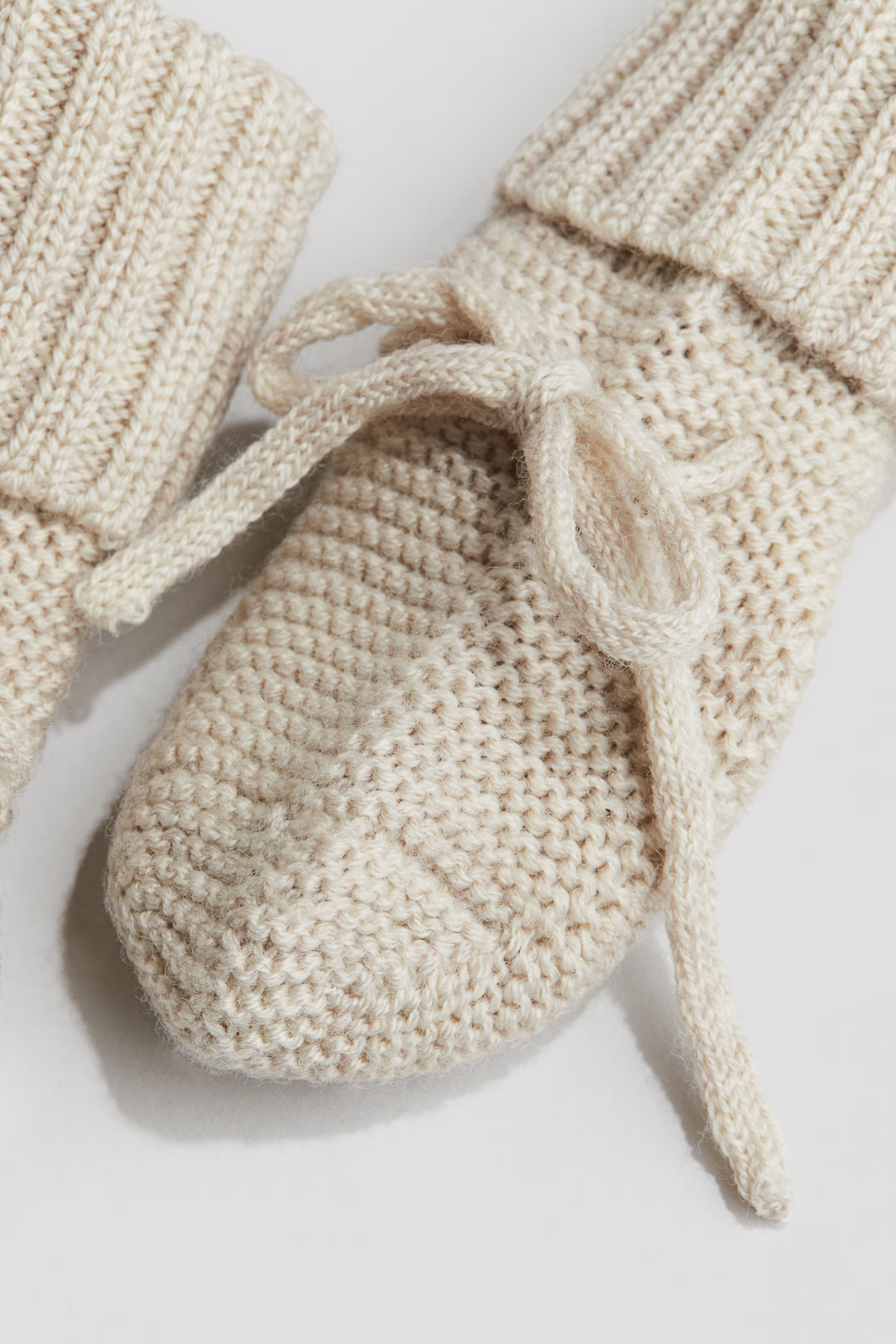 Wool-knit bootees - Light beige - Kids | H&M GB | H&M (UK, MY, IN, SG, PH, TW, HK)