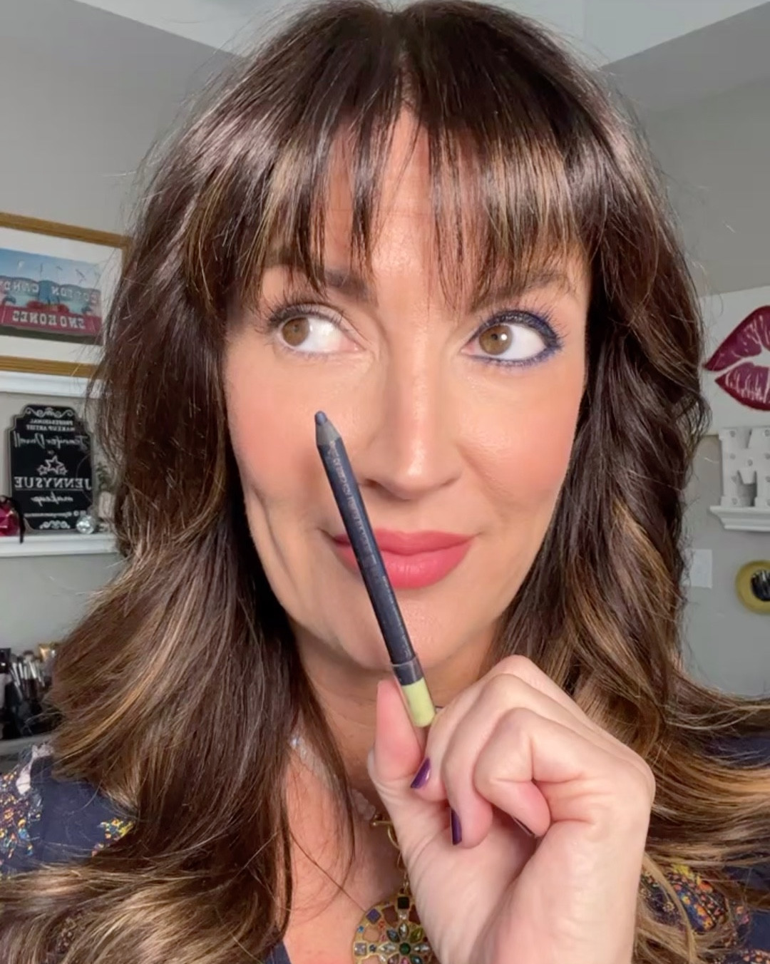 💙🖤 Navy blue liners look so good on brown eyes! // wearing shade : black blue 

#LTKgrwm #LTKBeauty #LTKOver40