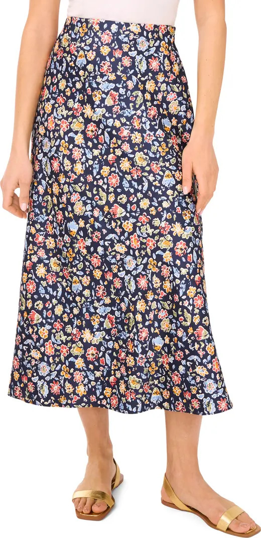 Floral Bias Cut Midi Skirt | Nordstrom