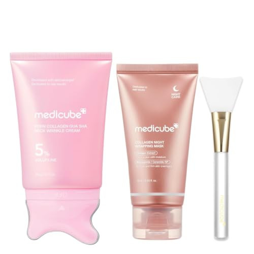 medicube Viral Collagen Duo: Gua Sha Wrinkle Cream and Wrapping Mask | Amazon (US)