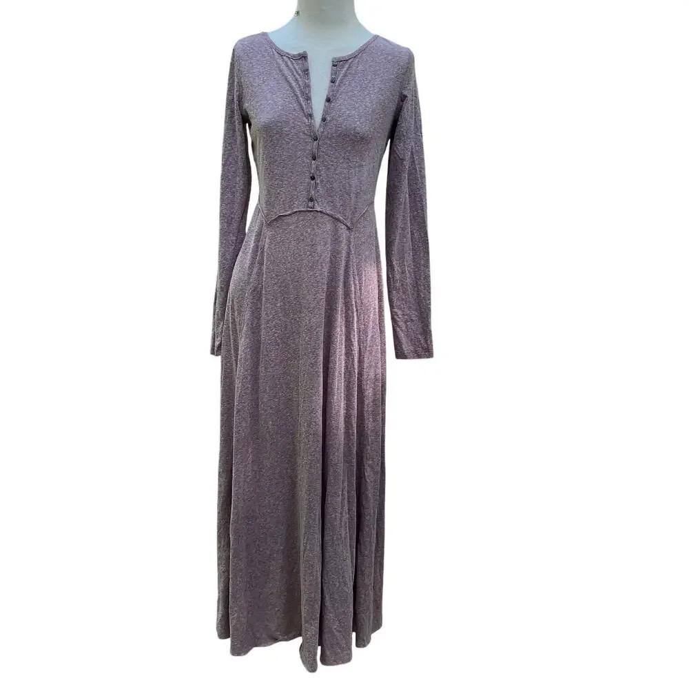 Free People Beach Henley Daybreak Maxi Dress Size Women\u2019s S Rusty Brown NWOT | Poshmark